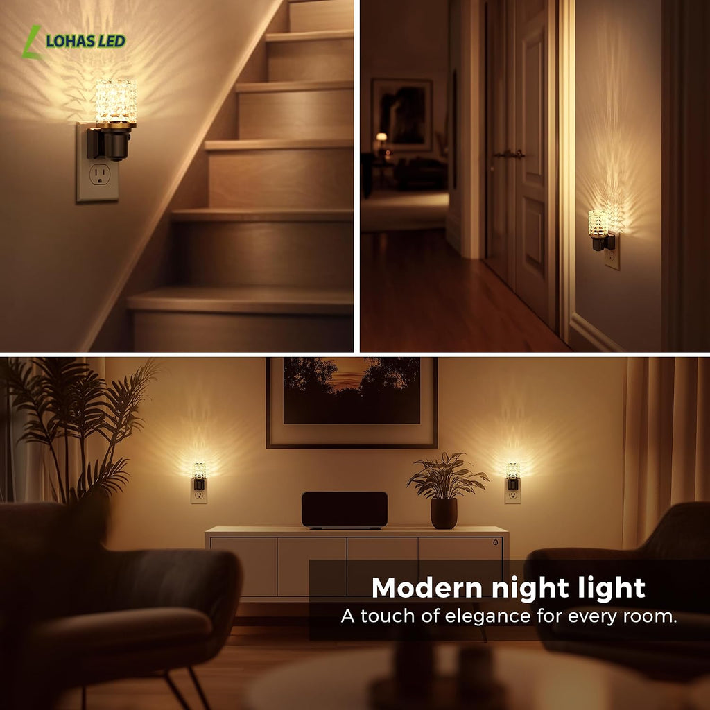 L LOHAS LED Night Light, Dimmable Night Lights Plug into Wall, Automatic Night Lights Plug in with Auto Light Sensor, 0-100LM Adjustable…