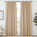 Nicetown Window Treatment Elegant Curtains - (Biscotti Beige Color) 70 X 84, 1 Pair, Room Darkening Curtains and Drapes for Bedroom
