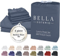 Bella Coterie 6 Piece Luxury Bamboo Viscose King Size Sheet Set | 100% Organically Grown | Cooling for Hot Sleepers | 18" Deep Pocket |…