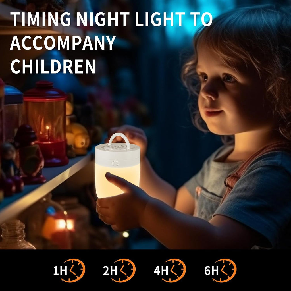 Small Kids Night Light, 13 Color Dimmable LED Lamp, Portable Stepless Dimming, Color Changing Touch Nursery Lamp, Rechargeable Toddler…