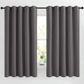 Nicetown Blackout Curtains Panels for Bedroom - 3 Pass Microfiber Noise Reducing Thermal Insulated Solid Ring Top Blackout Window Drapes (2…
