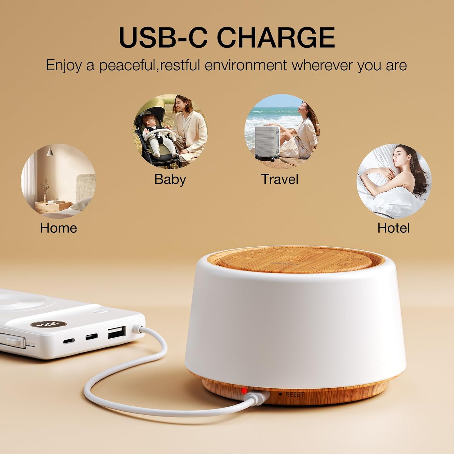 Leicex White Noise Sound Machine | White Noise Machine for Sleep | 30 Soothing Sounds | 10 Colors Night Light | Portable Sound Machine for…