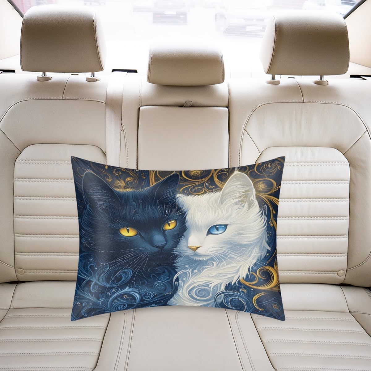 White Black Cat Satin Pillowcase for Hair and Skin Soft Silk Pillow Cases with Envelope Closure Cooling Pillow Case Slip 15.99 Pillow…