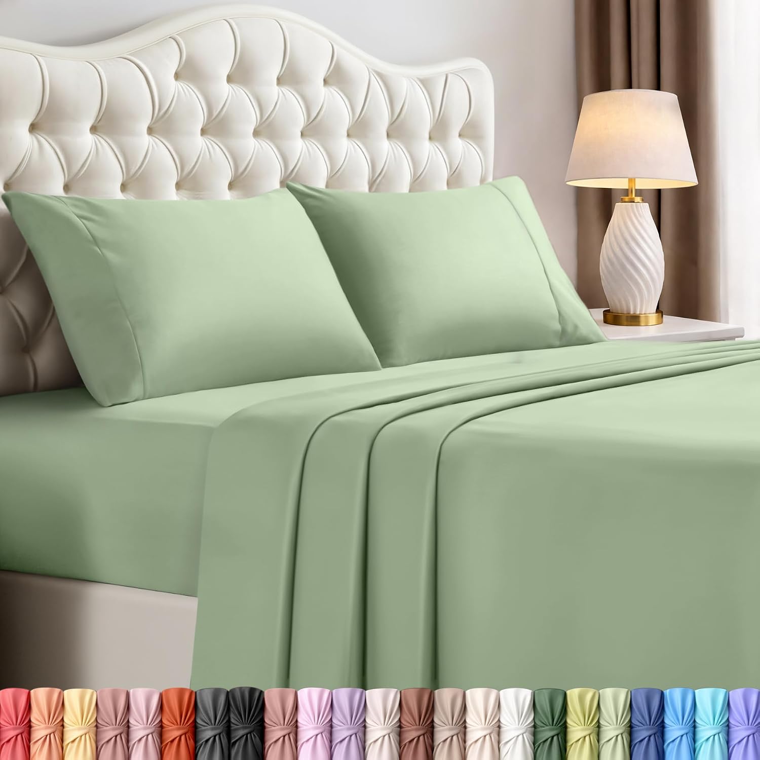 Utopiabedding Utopia Bedding Full Size Sheet Set – 4 Piece Bed Sheets, Soft and Breathable Microfiber, Includes 1 Fitted Sheet, 1 Flat Shee…