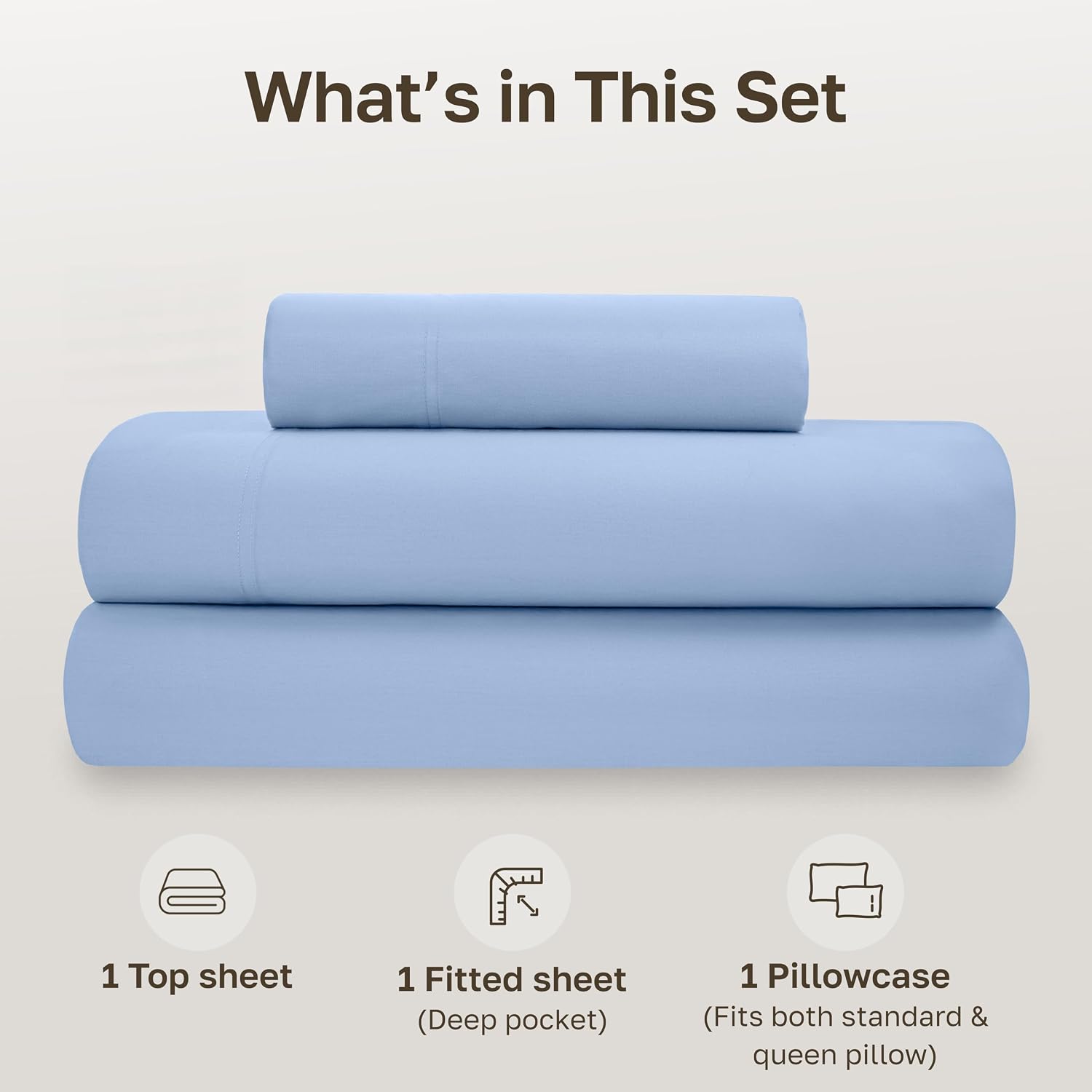 CaliforniaDesignDen California Design Den Twin Sheets Set - Soft 100% Organic Cotton Sheets, Crisp and Cool Percale, Deep Pockets with Anti…