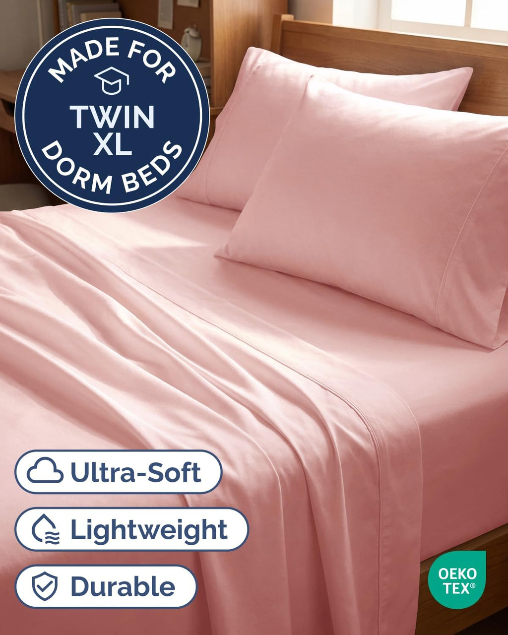 Twin XL 4 Piece Sheet Set - Comfy Breathable & Cooling - Hotel Luxury Bedding for Women, Men, Kids, Teens & Children - 1 Flat & 1 Fitted…