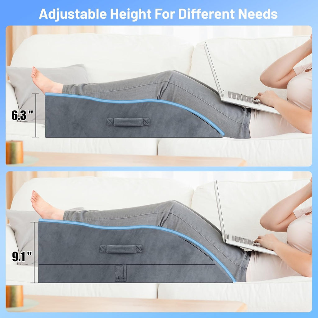 TranquilRelax TranquilRelax Leg Elevation Pillows, Wedge Pillow for After Surgery, Memory Foam Leg Support Adjustable, Comfort…