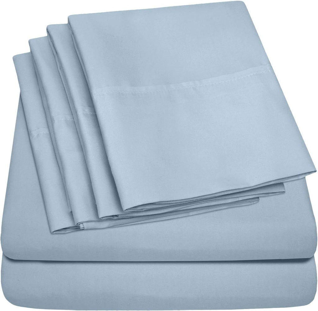 King Size Bed Sheets - 6 Piece 1500 Supreme Collection Fine Brushed Microfiber Deep Pocket King Sheet Set Bedding - 2 Extra Pillow Cases…
