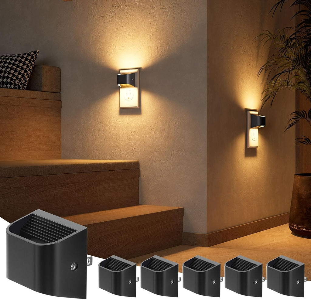 Niorsun Night Lights Plug Into Wall, Auto Brightness Sensor Night Light, 3000K Warm White, Ultra- Wall Light for Hallway Bathroom Bedro…