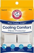 Armhammer Arm & Hammer Cooling Comfort Zippered Pillow Protector, 2-Pack, King White