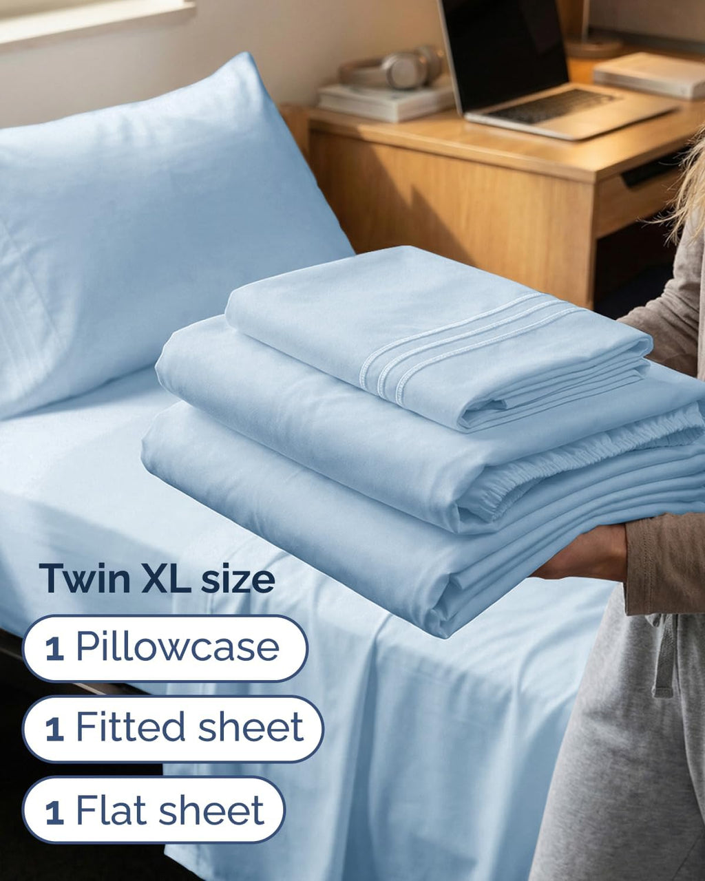 Twin XL Size 3 Piece Sheet Set - Comfy Breathable & Cooling Sheets - Hotel Luxury Bed Sheets for Women & Men - Deep Pockets, Easy-Fit…