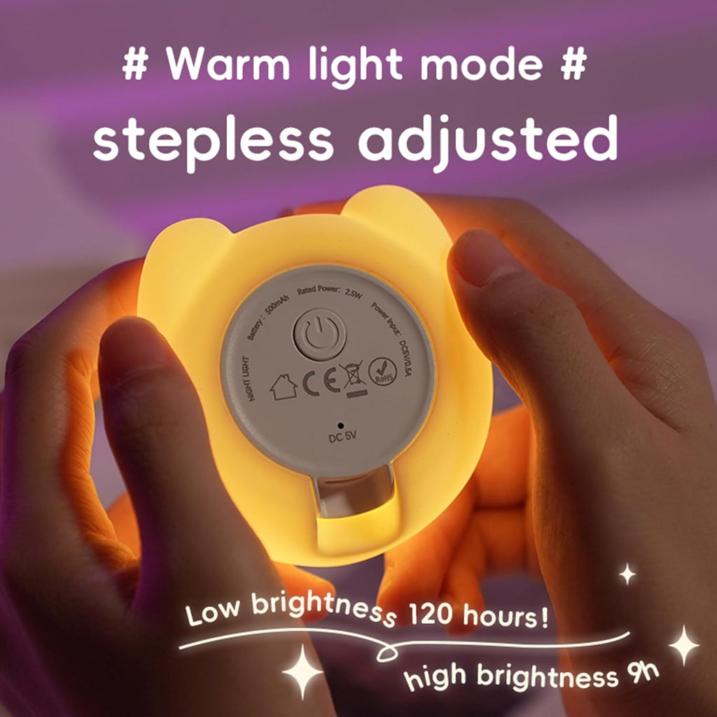 Mini Capybara Night Light, 7 Colors Dimmable Bedside Lamp, Touch Control Night Lamp, Used for Camping Party Room Decor (Mini Capybara)
