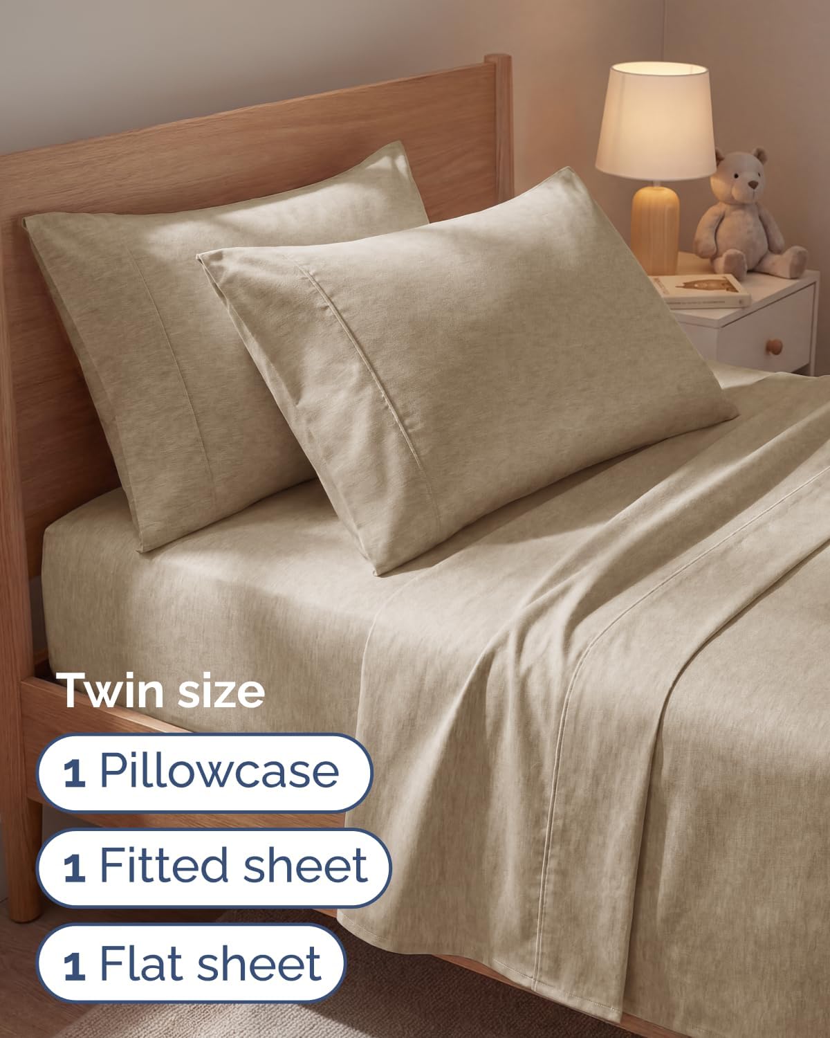 Twin 4 Piece Sheet Set - Comfy, Breathable & Cooling - Soft Hotel Luxury Bedding for Women, Men, Kids, Teens and Children - 1 Flat & 1…