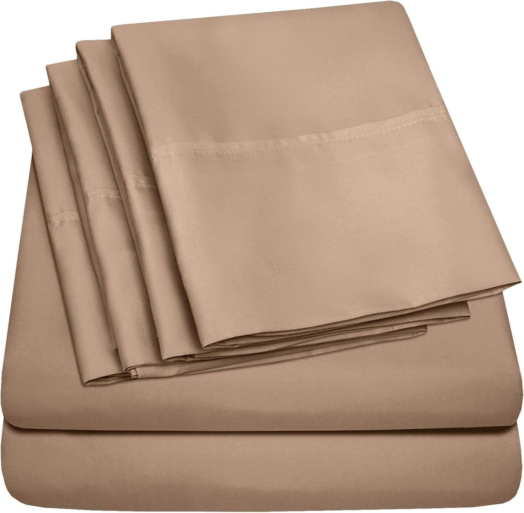 Cal King Size Bed Sheets - 6 Piece 1500 Supreme Collection Fine Brushed Microfiber Deep Pocket California King Sheet Set Bedding - 2…