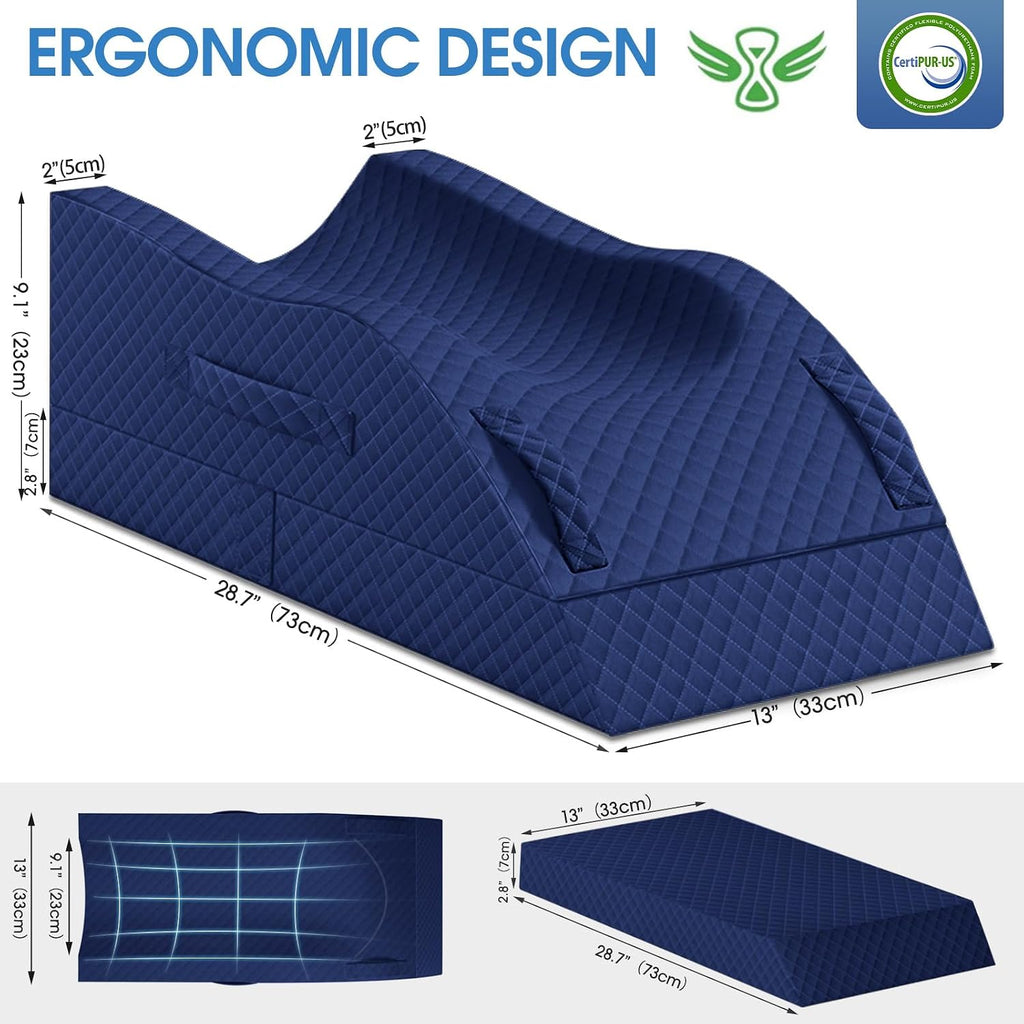 TranquilRelax TranquilRelax Elevation Pillows for Leg After Surgery, Memory Foam Adjustable Wedge Pillow for Injury or Rest, Ankle P…