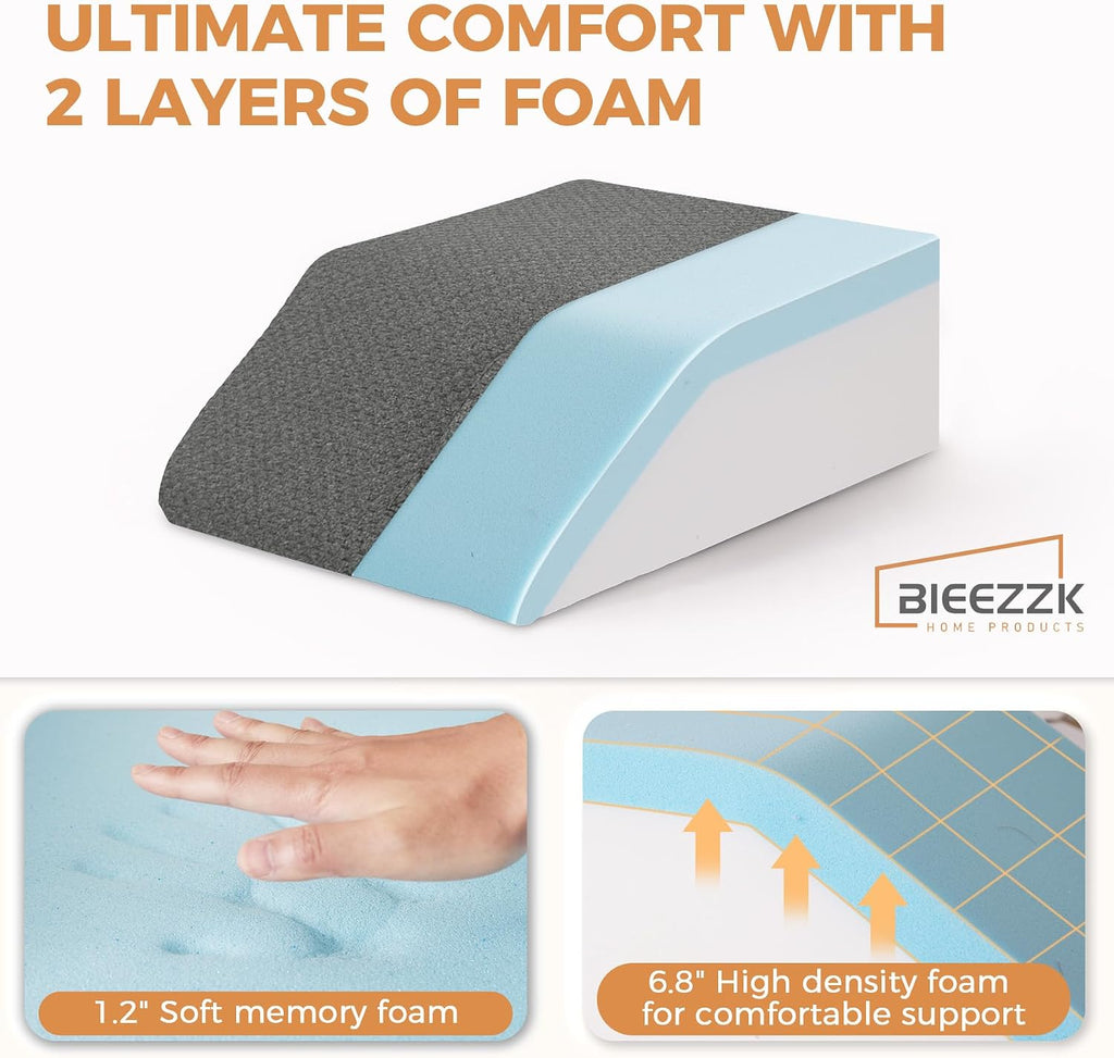 EnjoyaBetterLifeFromHere BIEEZZK Leg Pillow Elevation Blood Circulation, Leg Elevating Pillows for After Surgery, Sleeping, Memory Foam Wed…