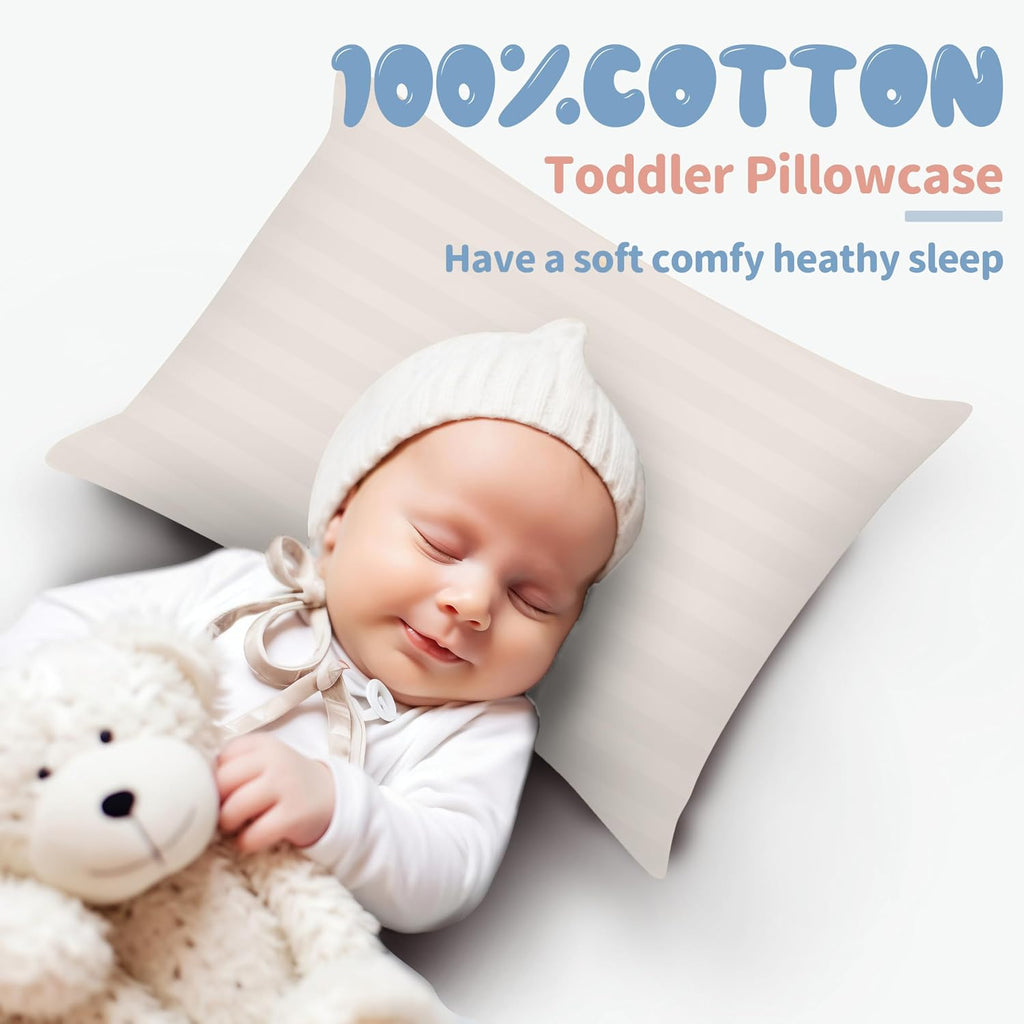 ShunjieHome 100% Egyptian Cotton Zippered Toddler Pillowcases Set of 4, 600 Thread Count Small Pillow Cases, Super Soft and Breathable Pill…