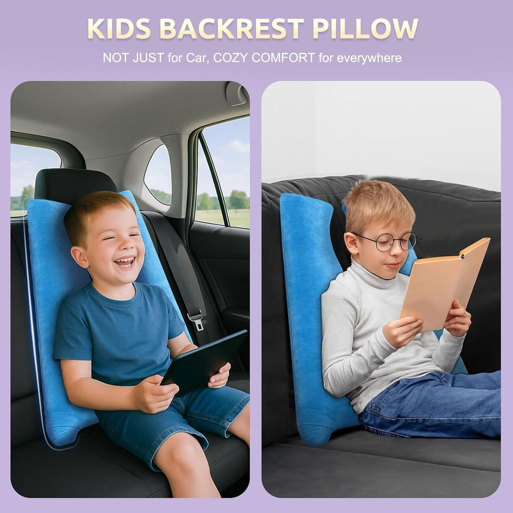 Car Pillow for Kids Travel Pillow with Adjustable Strap, Kids Floor Pillows Cushions for Adults and Children to Support Head and Body…