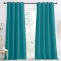 NICETOWN Peacock Teal Blackout Curtains 96inch Length, 1 Panel, W55 x L96, Chic Thermal Insulated Grommet Room Darkening Window Drapes…