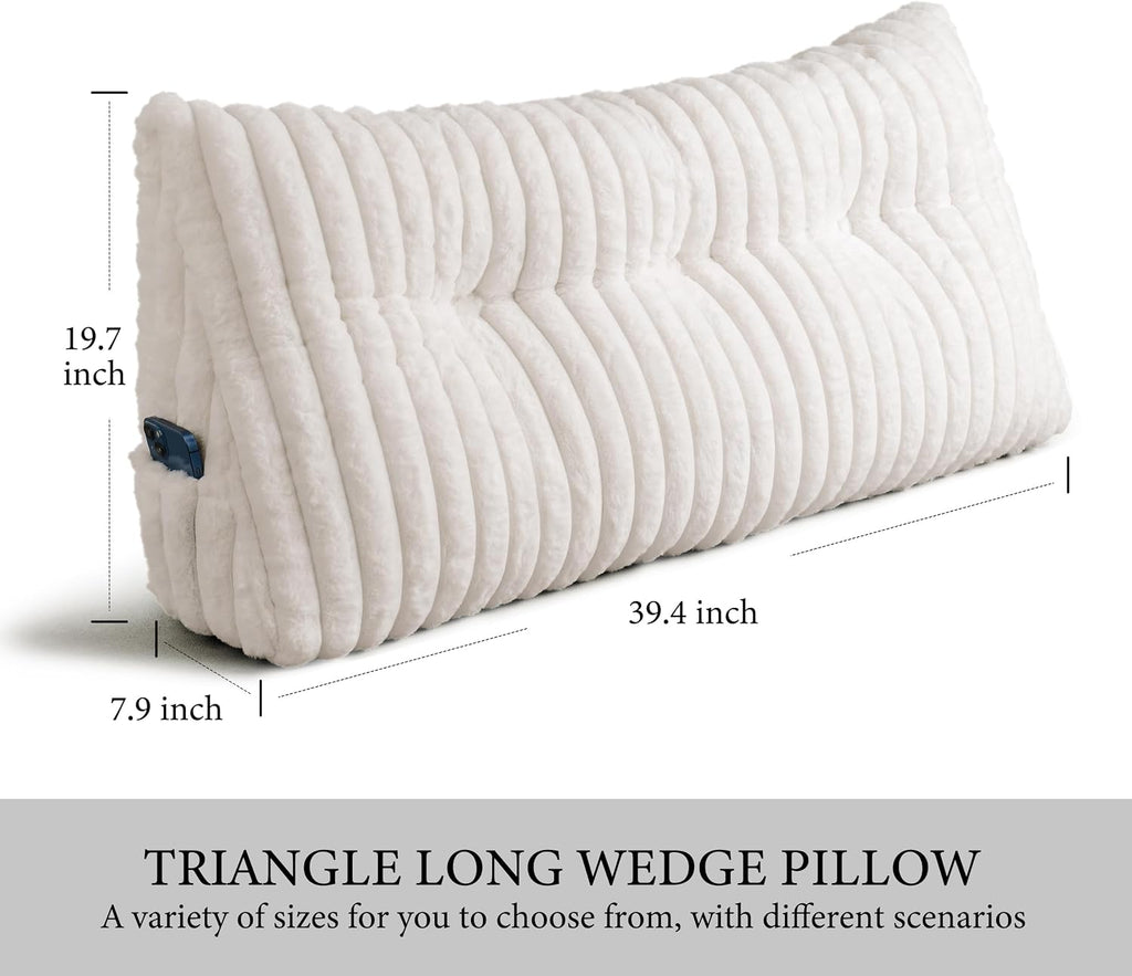 Headboard Pillow Twin XL, Triangular Wedge Pillow Headboard, Cushion Headboards Reading Pillows, Backrest Pillows for Sitting in Bed or…