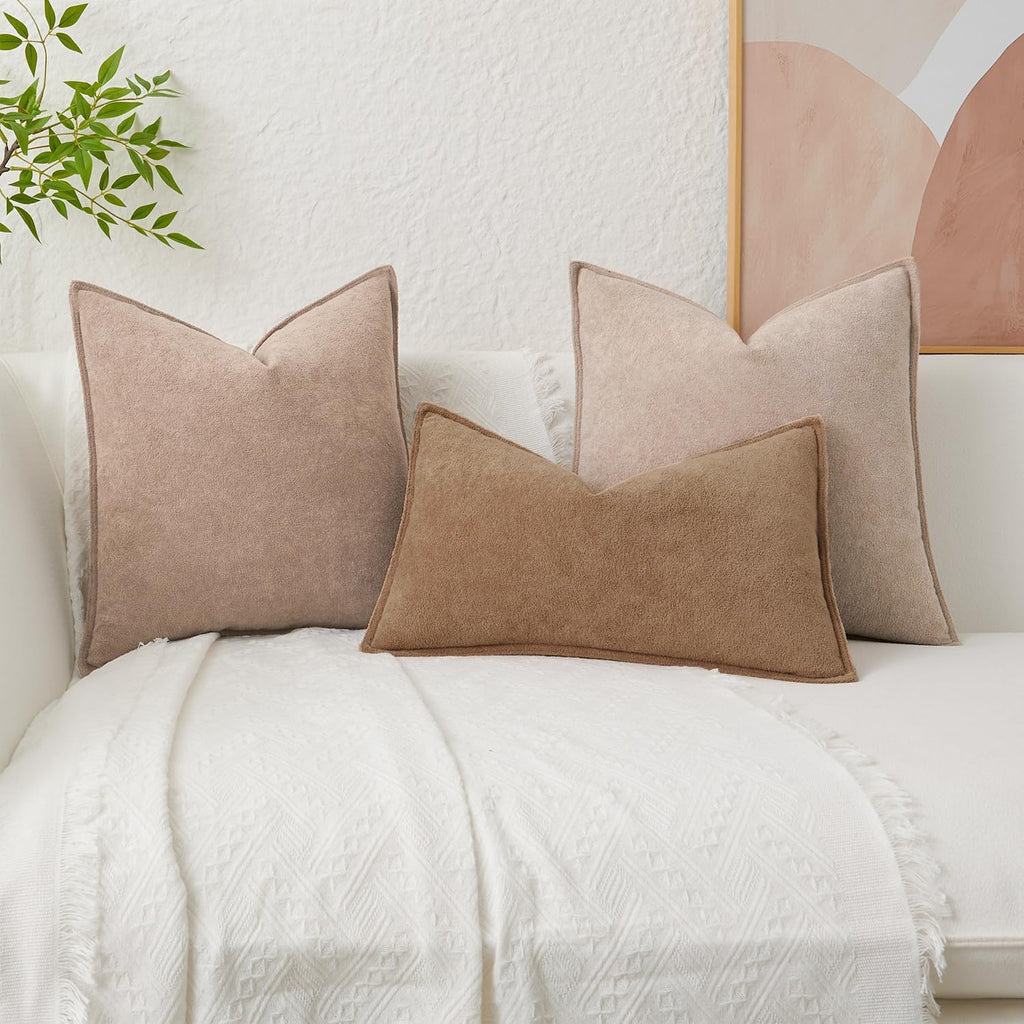KevinTextile Kevin Textile 12x20 Inch Lumbar Pillow Cover 1 Pack Soft Boucle Textured Decorative Waterproof Rectangle Cushion Elegant Accen…