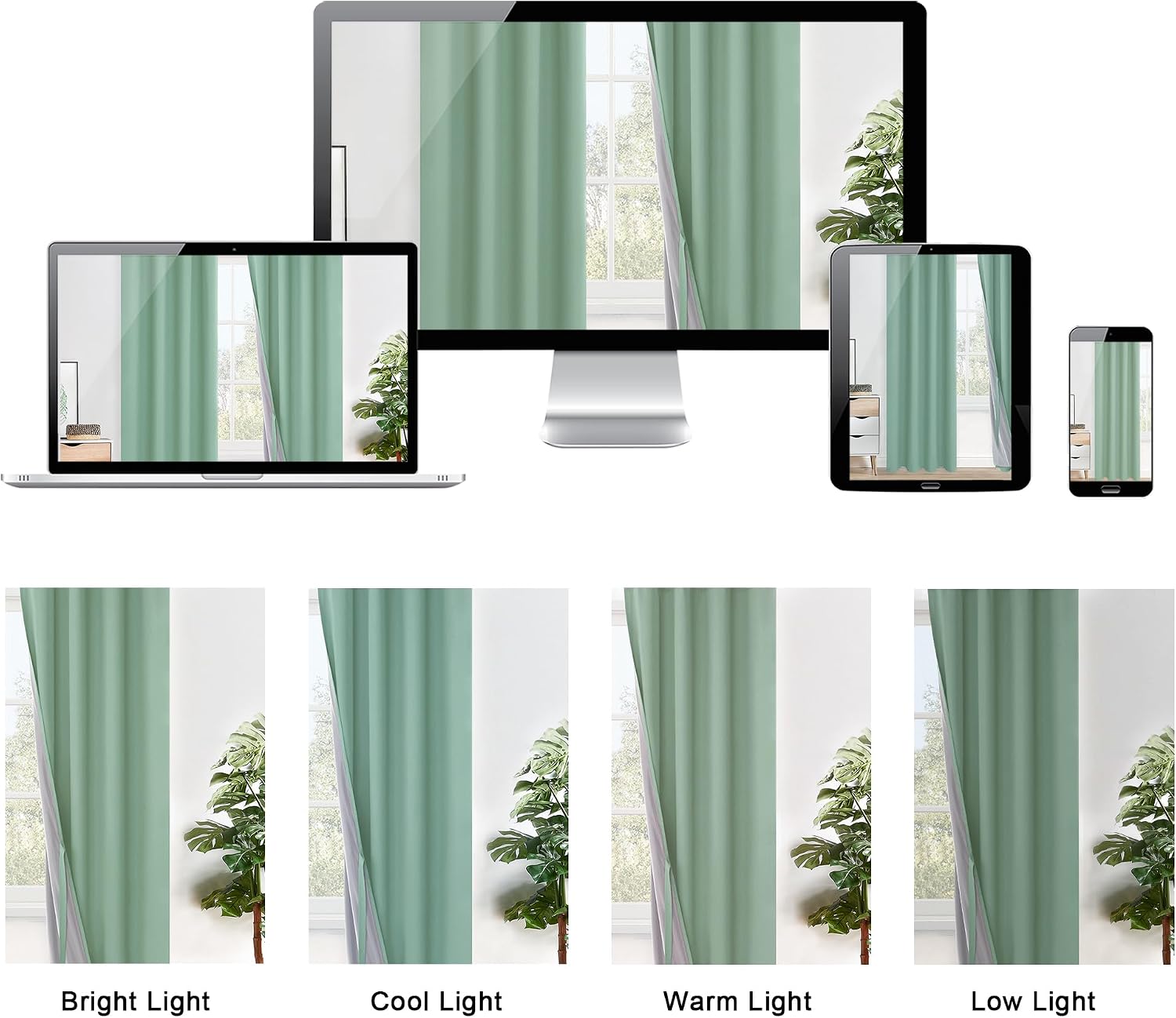 Xwzo 100% Blackout Curtains 2 Panels with Tiebacks- Double Layers Heat and Full Light Blocking Window Panels with Grommets for Narrow Short…