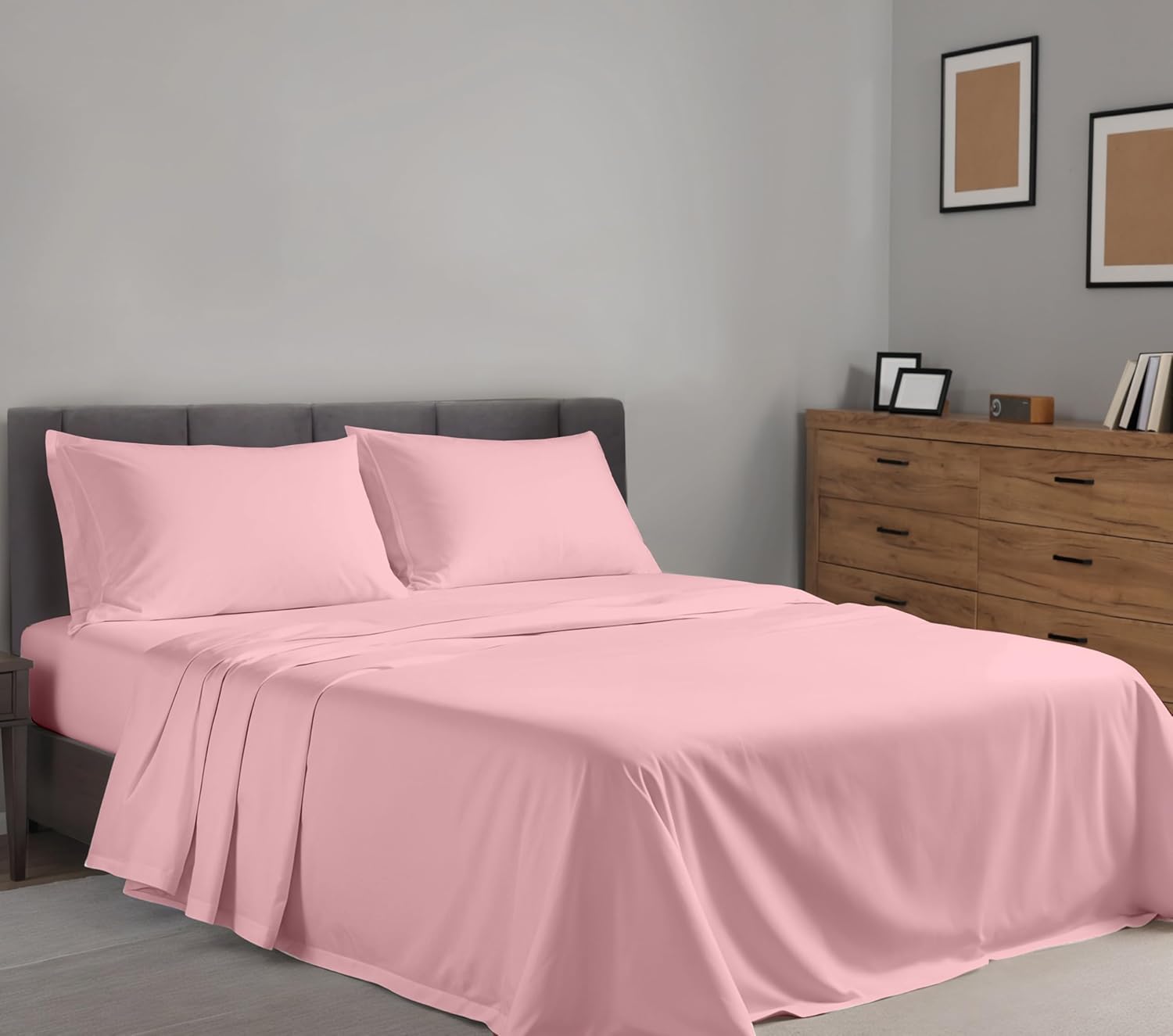 Ruvanti 100% Cotton Percale Sheets Queen Size – Crisp Cooling Bed Sheets for Hot Sleepers, Deep Pocket 16”, Soft Breathable & Durable Hotel…
