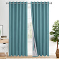 Xwzo 100% Blackout Curtains - Thermal Insulated Black Liner Curtains, Noise Reducing and Heat Blocking Drapes for Hall and Studio Windows w…