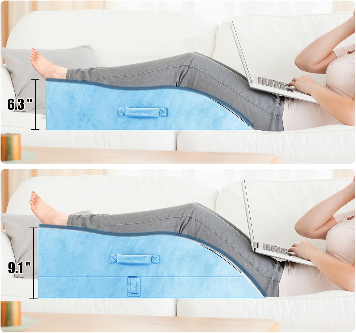 TranquilRelax Leg Elevation Pillows, Wedge Pillow for After Surgery, Memory Foam Leg Support Adjustable, Comfort comfort for Back…