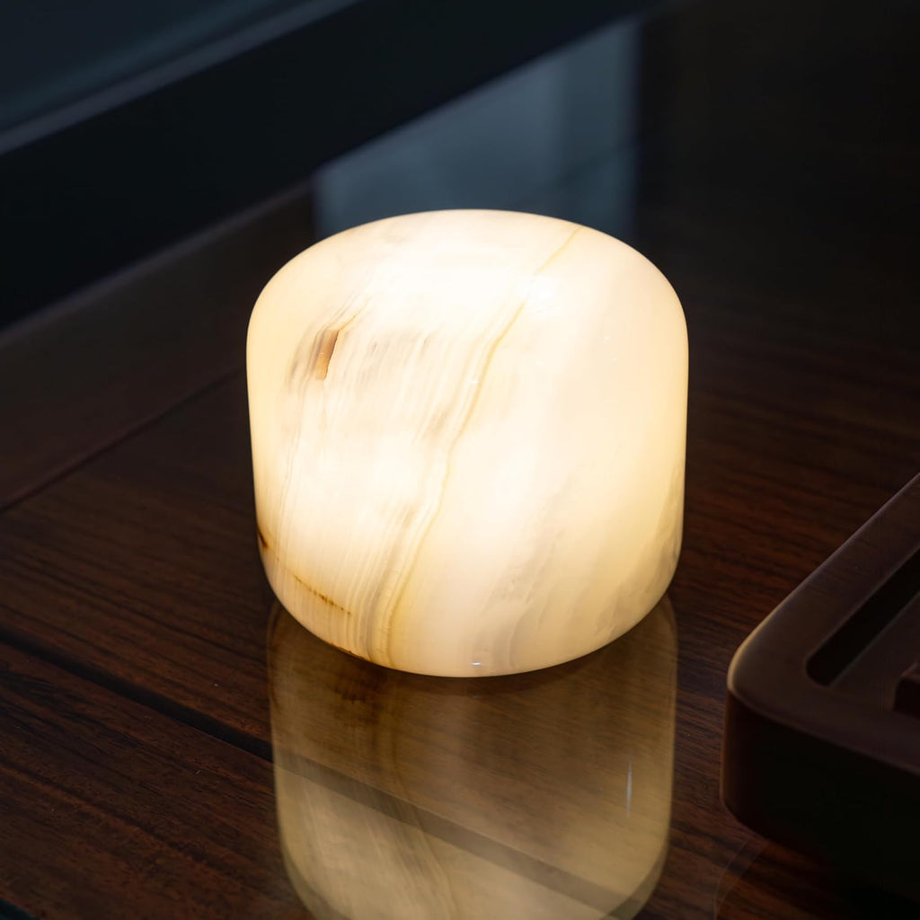 Marmor Marble Lamp Night Light Touch Bedside Table Lamp for Bedroom, Type-C Rechargeable Small Desk Bedside Small Lamps, Eye Caring Dimmable…
