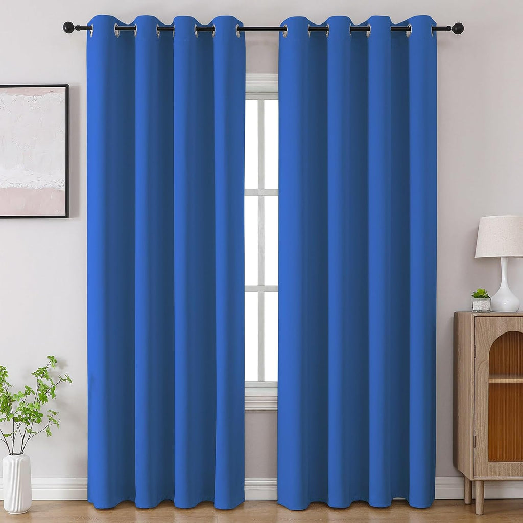 Cucraf Blackout Curtains 96 inch Length 2 Panels Set, Room Darkening Drapes for Living Room Bedroom, Thermal Insulated Light Blocking Gromm…