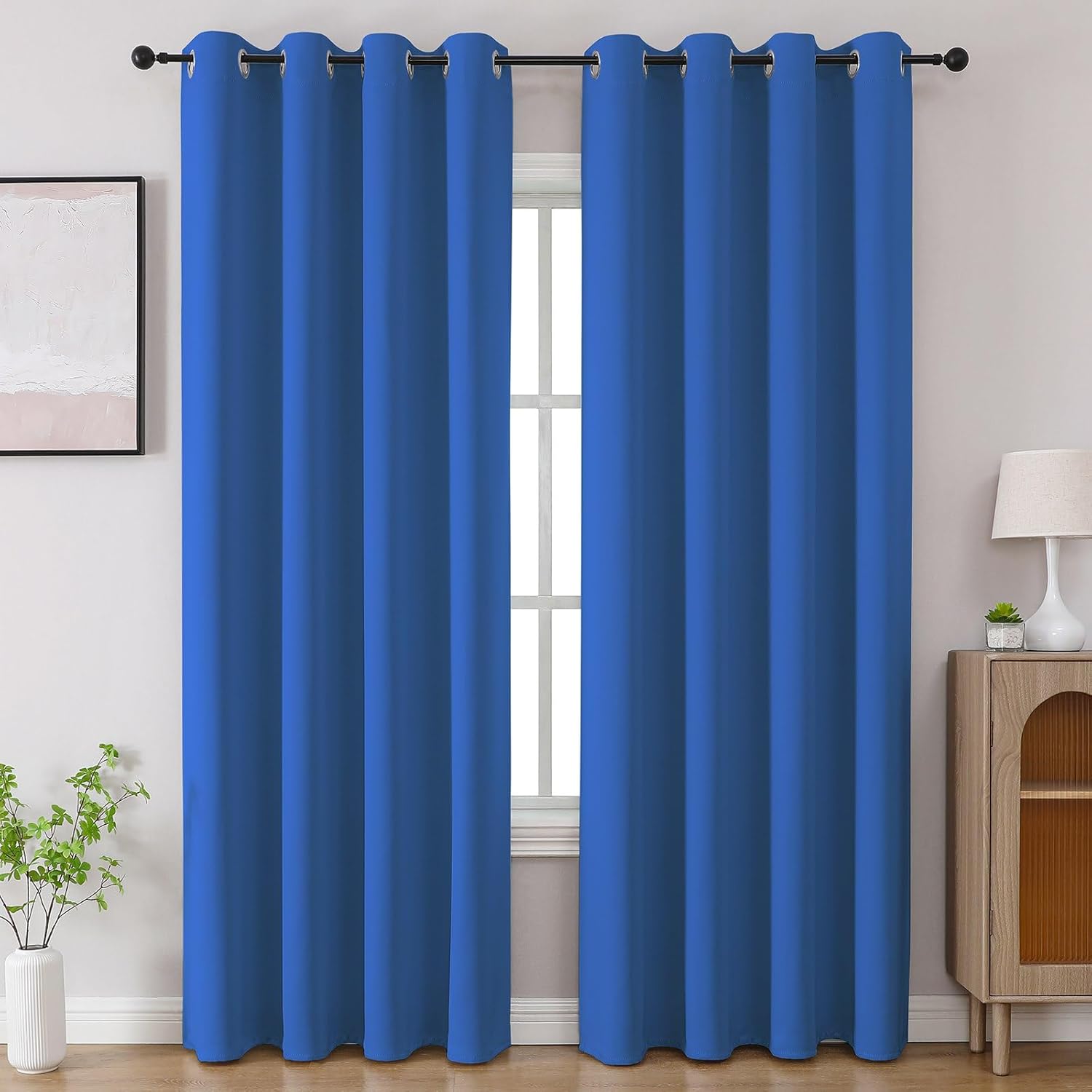 Cucraf Blackout Curtains 84 inch Length 2 Panels Set, Room Darkening Drapes for Living Room Bedroom, Thermal Insulated Light Blocking Gromm…
