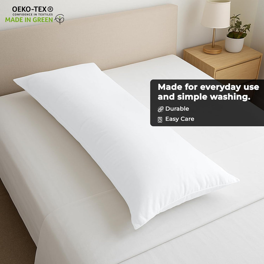Royalelinens ROYALE LINENS Body Pillow Cover - Double Brushed 1800 Microfiber - 20"x54" with Hidden Zipper Closure - Wrinkle & Fade Resista…