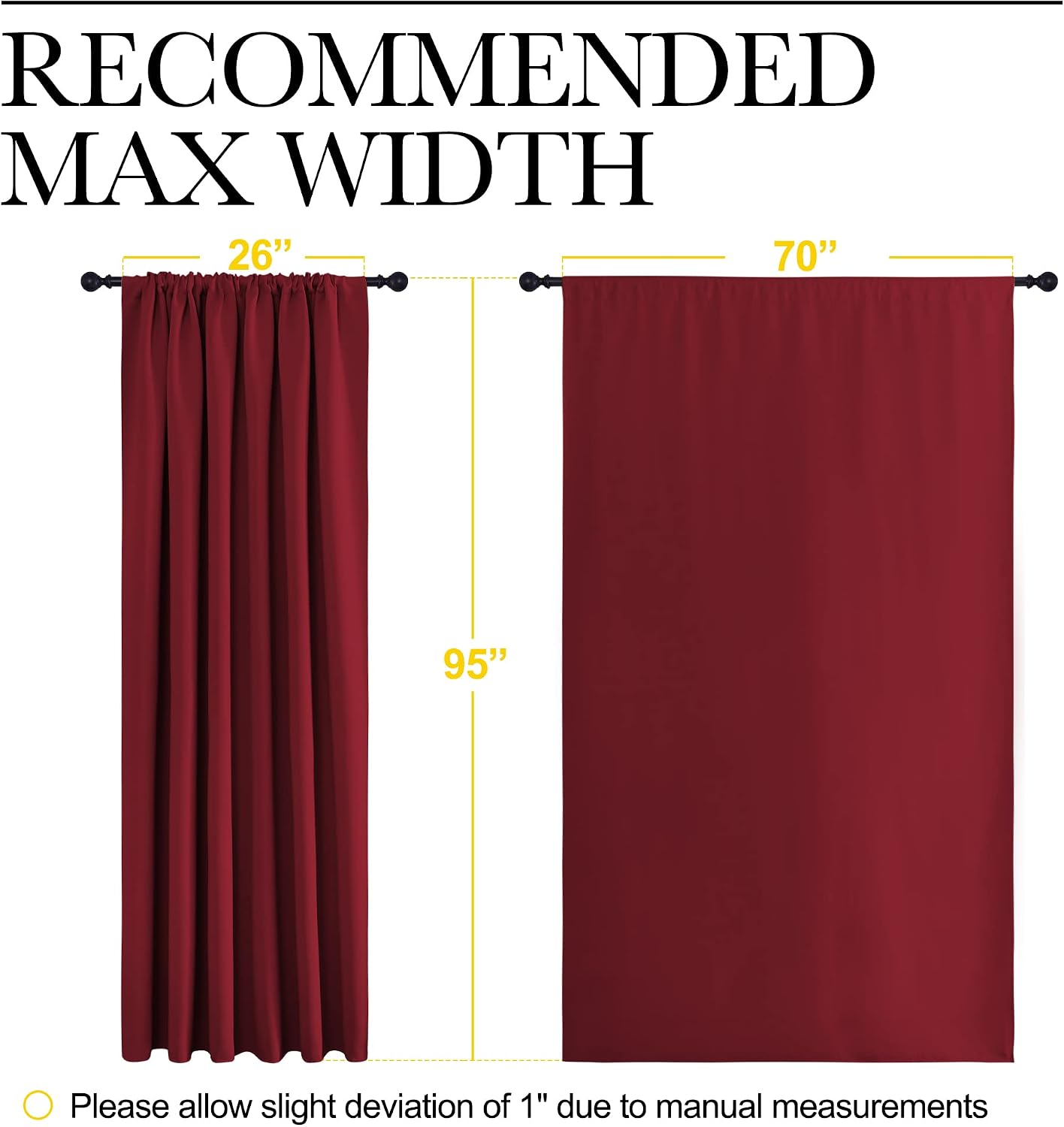 NICETOWN Christmas Living Room Curtains for Window - Energy Efficient & Noise Reducing Thermal Insulated Rod Pocket Blackout…