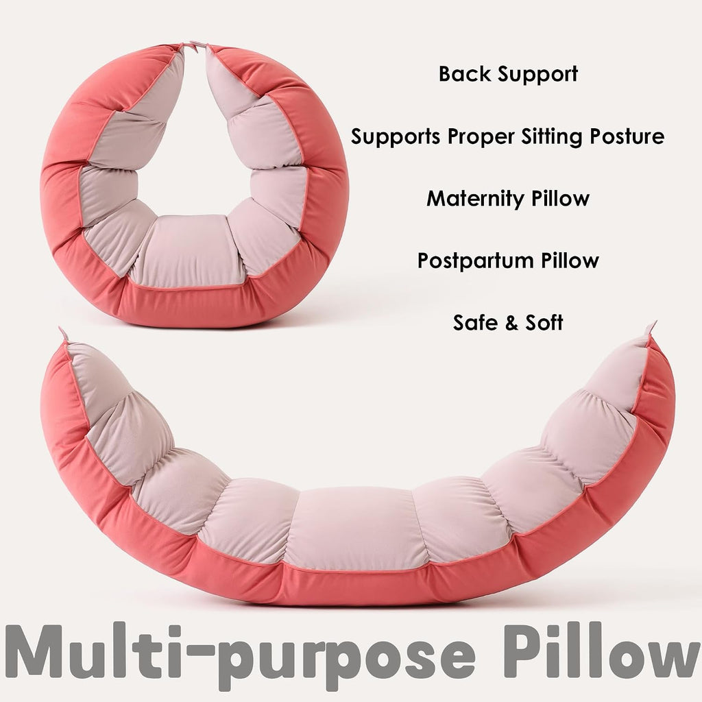 Peallow(Pat. Pend) – Long Round Body Pillow for Adults, Bolster Pillow for Sleeping, Soft and Supportive Pillow for Sleeping & Lumbar…