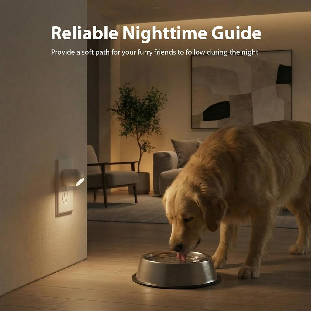 Mini LED Night Light Plug-in Smart Sensor Directional Lamp with 360° Rotating Head Auto Dusk to Dawn Lighting Energy Saving Pet Friendly…