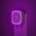 Yunlex 2 Pack Plug in Night Light with Motion Sensor & Dusk to Dawn Sensor, 3 Sensor Modes, Purple Lights Plug into Wall, Dimmable Calming…