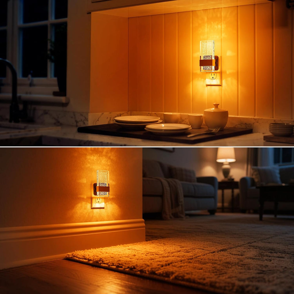 DORESshop LED Night Lights Plug into Wall, [2 Pack] 0-100LM Dimmable Nightlight, Bubble Decorative Night Light, Dusk to Dawn Sensor, Wall…
