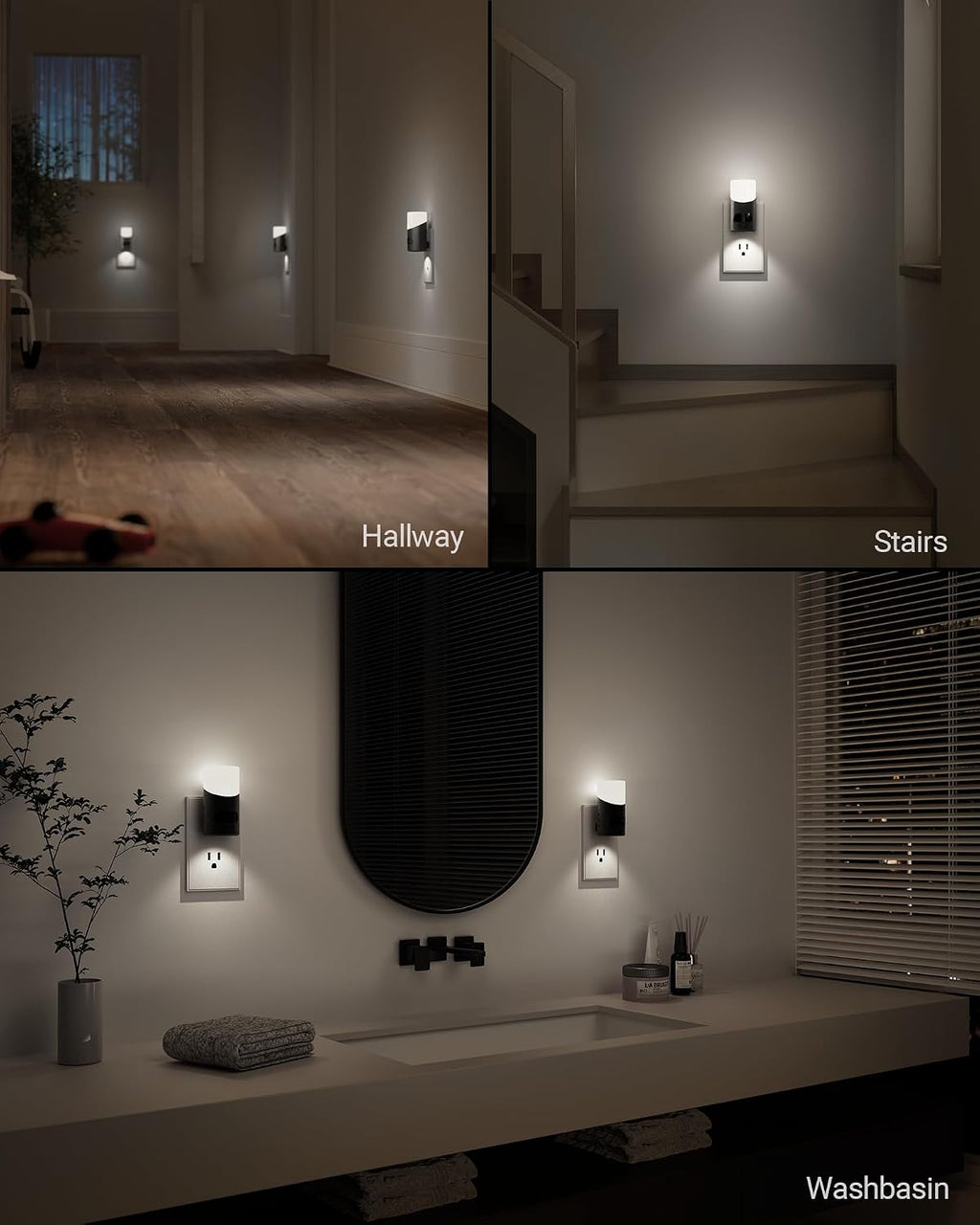 Lyridz Motion Sensor Night Light, LED Night Lights Plug into Wall, 1-150LM Dimmable Night Light Indoor for Hallway, Stairs, Bedroom…