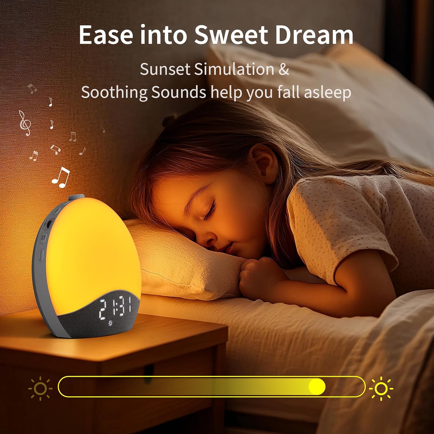 EASYERA Sunrise Alarm Clock Sound Machine, Upgraded Backlit Buttons, 26 Soothing Sounds, White Noise Machine Night Light, Bluetooth…