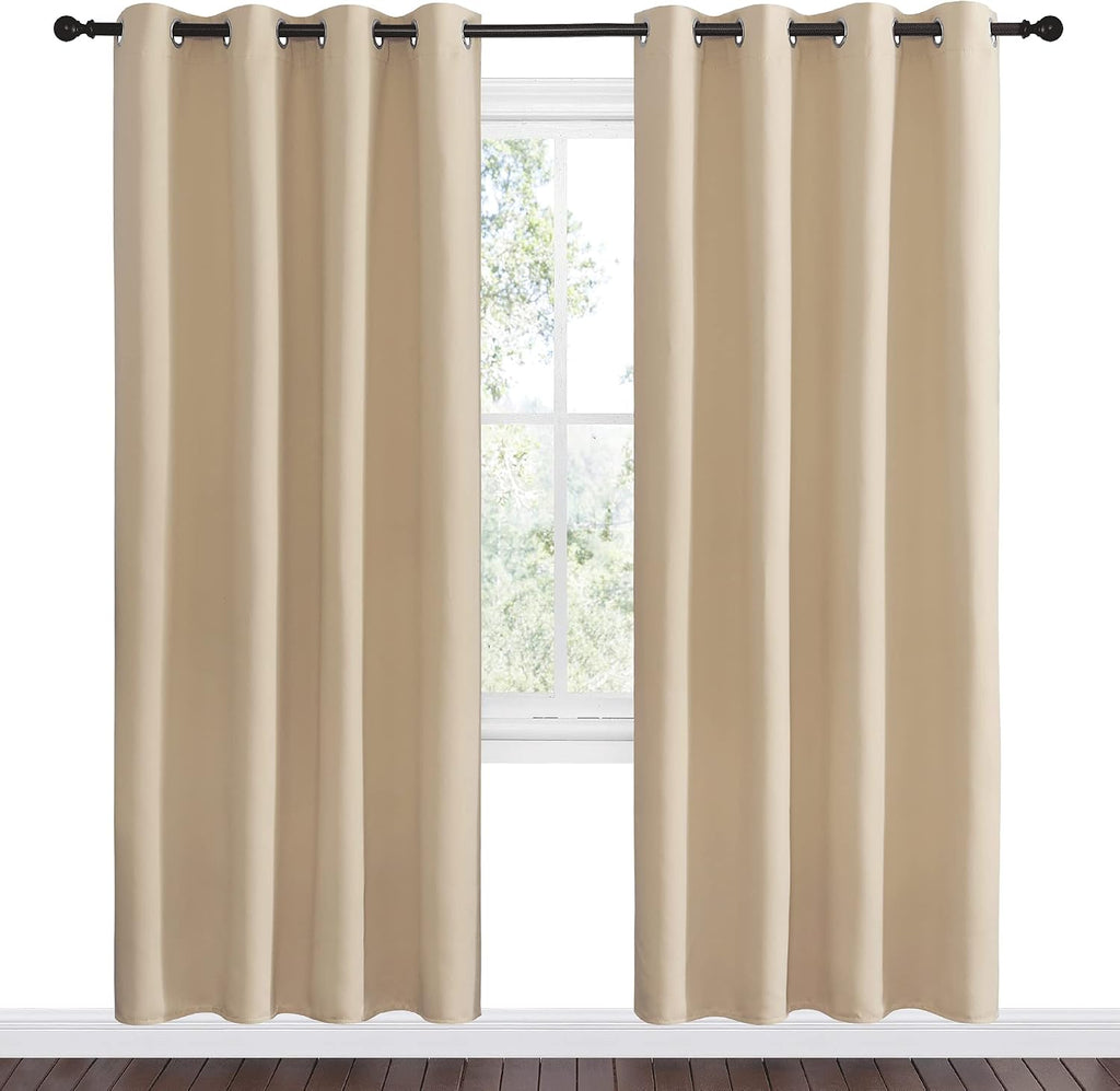 Nicetown Blackout Draperies Curtains Panels - Window Treatment Thermal Insulated Solid Grommet Blackout Curtains/Panels/Drapes for Bedroom…