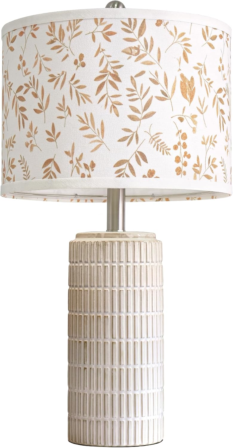 PoKat 23'' Dried Flowers Table Lamp for Bedroom Nightstands, Birthday Gifts for Women Mom, House Warming Gifts New Home Decor, Ceramic…