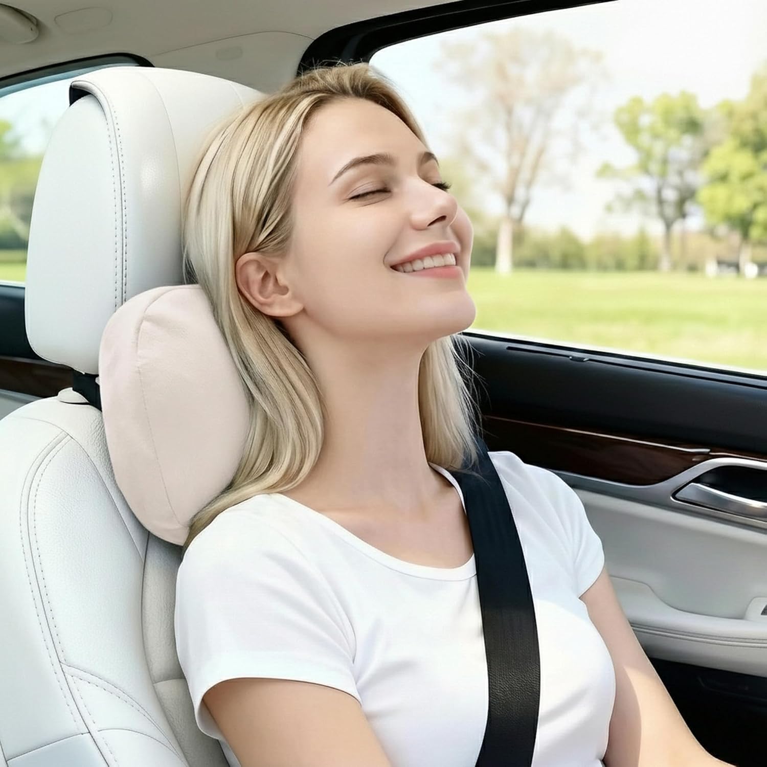 WELBRIT 2PCS Car Pillow for Car Neck Pillow for Driving Seat Neck Support Soft Cushion Back Support Head-Rests for Vehicle Sleeping…