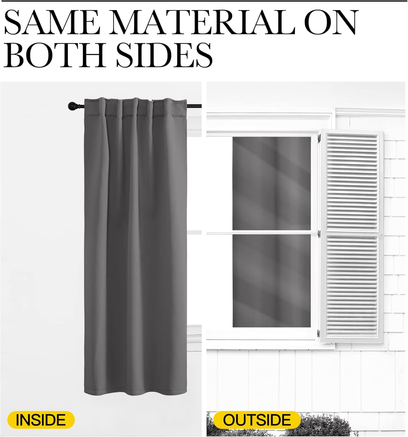 NICETOWN RV Curtains for Camper Windows - (Grey Color) 42x50 Inch, 2 Panels Set, Thermal Insulated Room Darkening Blackout…