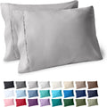 BareHome Bare Home Microfiber Pillow Cases - King Size Set of 2 - Cooling Pillowcases - Double Brushed - Light Grey Pillowcases 2 Pack - Ea…