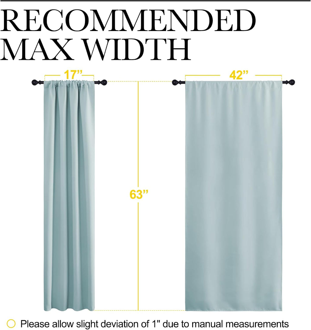 NICETOWN 2 Panels Blackout Curtains, Rod Pocket Thermal Insulated Curtains for Bedroom, Room Darkning Shading Blinds Modern Home…