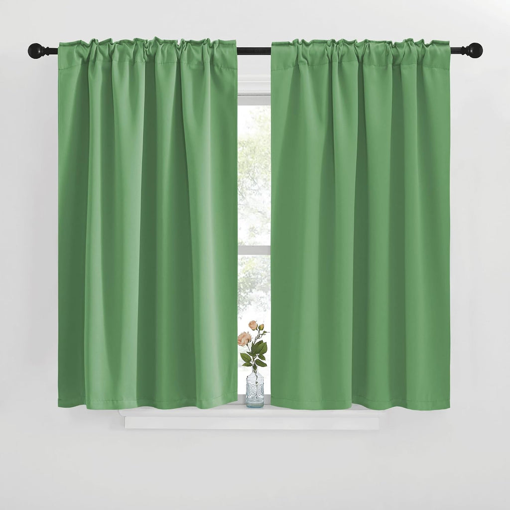 NICETOWN Window Treatment Blackout Curtains and Draperies - (Forest Green Color) 42x40 inch, 2 Panels, Room Darkening Blackout Panel…