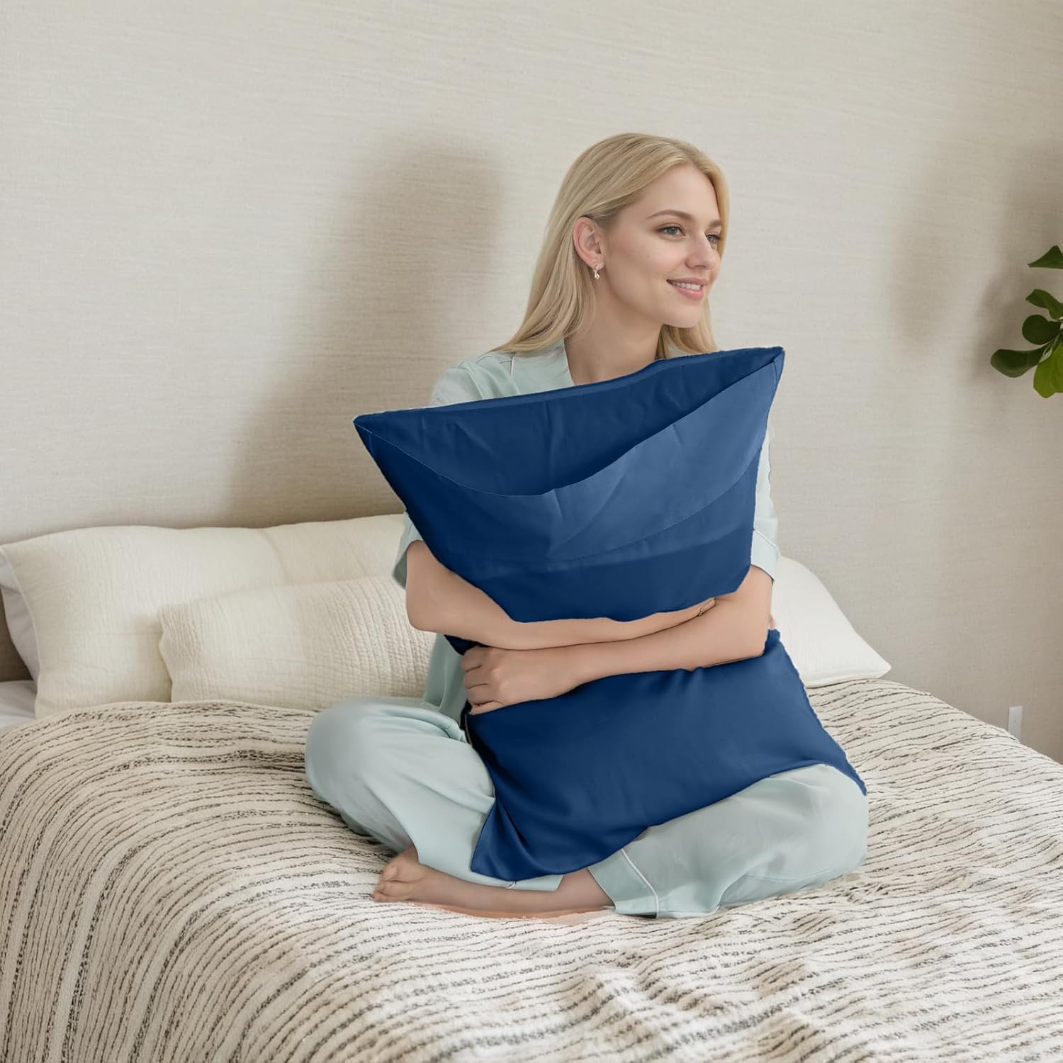 Pillow Cases Queen Size 2 Pack, Bamboo Rayon Cooling Pillowcases with Envelope Closure, Cool Breathable Pillow Case for Hot Sleepers &…