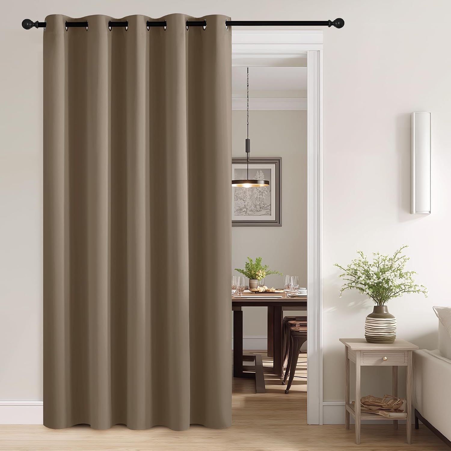 Rybhome RYB HOME Mocha Total Blackout Curtains for Bedroom, Wide Thermal Insulated Privacy Curtains for Sliding Glass Doors/Patio Door/Livi…