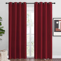 Nicetown Christmas Burgundy Blackout Curtains Grommet - Home Decorations Thermal Insulated Solid Grommet Top Blackout Living Room Panels/Dr…